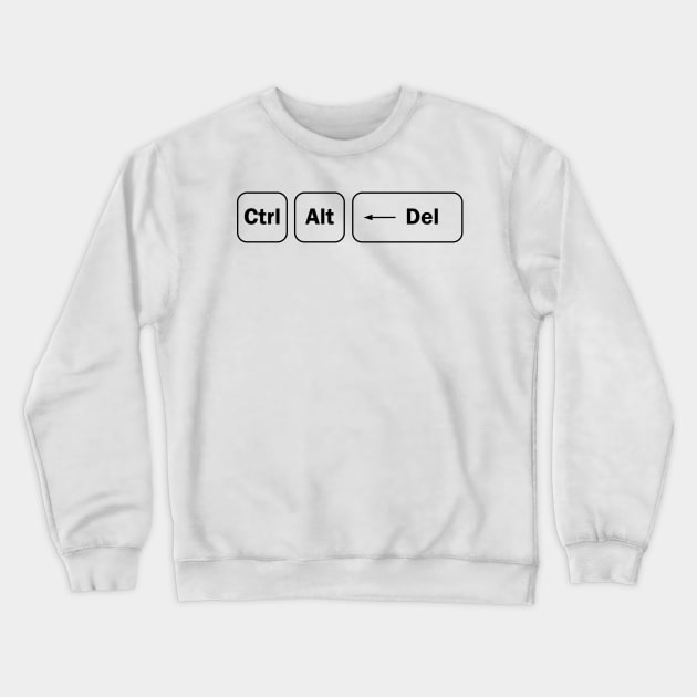 Ctrl + Alt + Del  - Computer Programming - Light Color Crewneck Sweatshirt by springforce